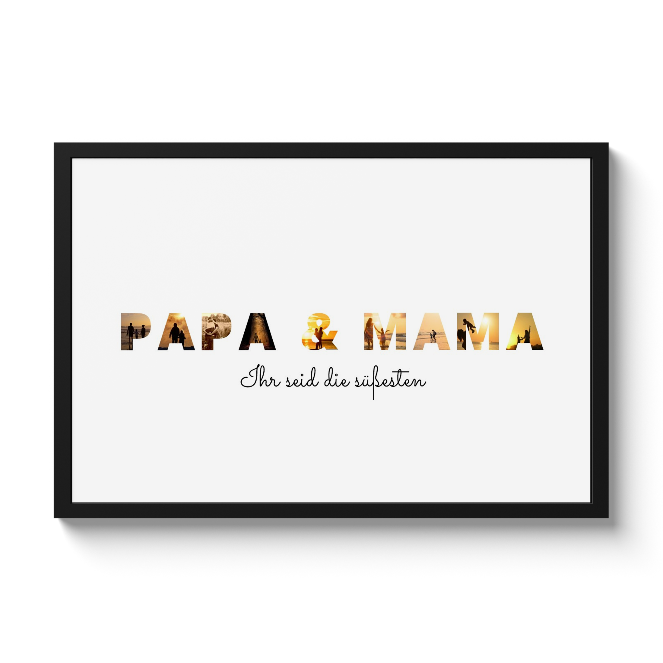 Buchstaben Collage - Papa & Mama