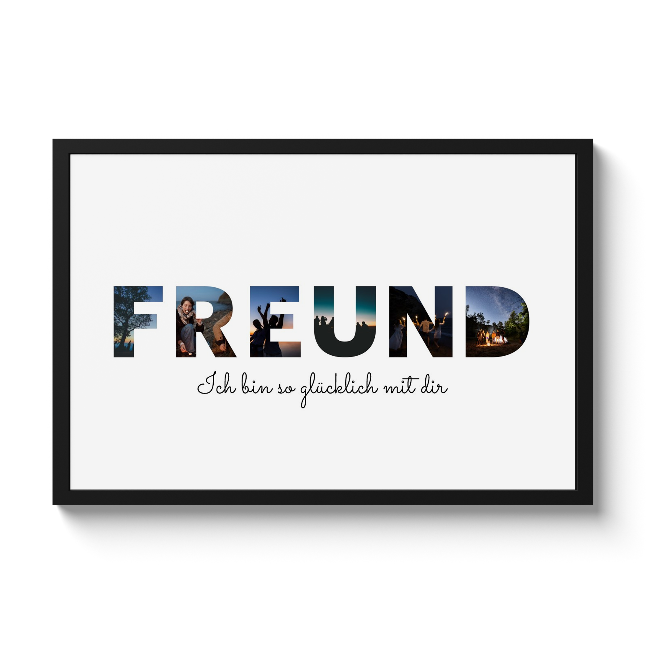 Buchstaben Collage – Freund