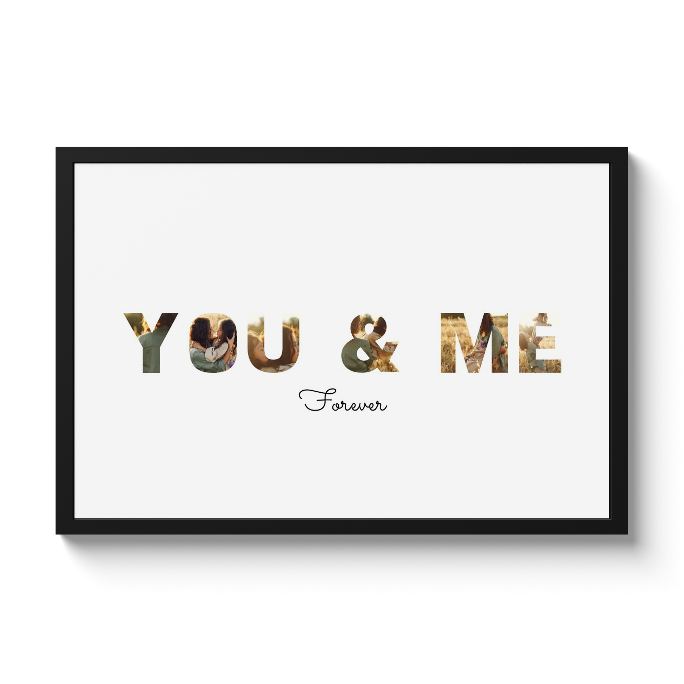 Buchstaben Collage - You & Me