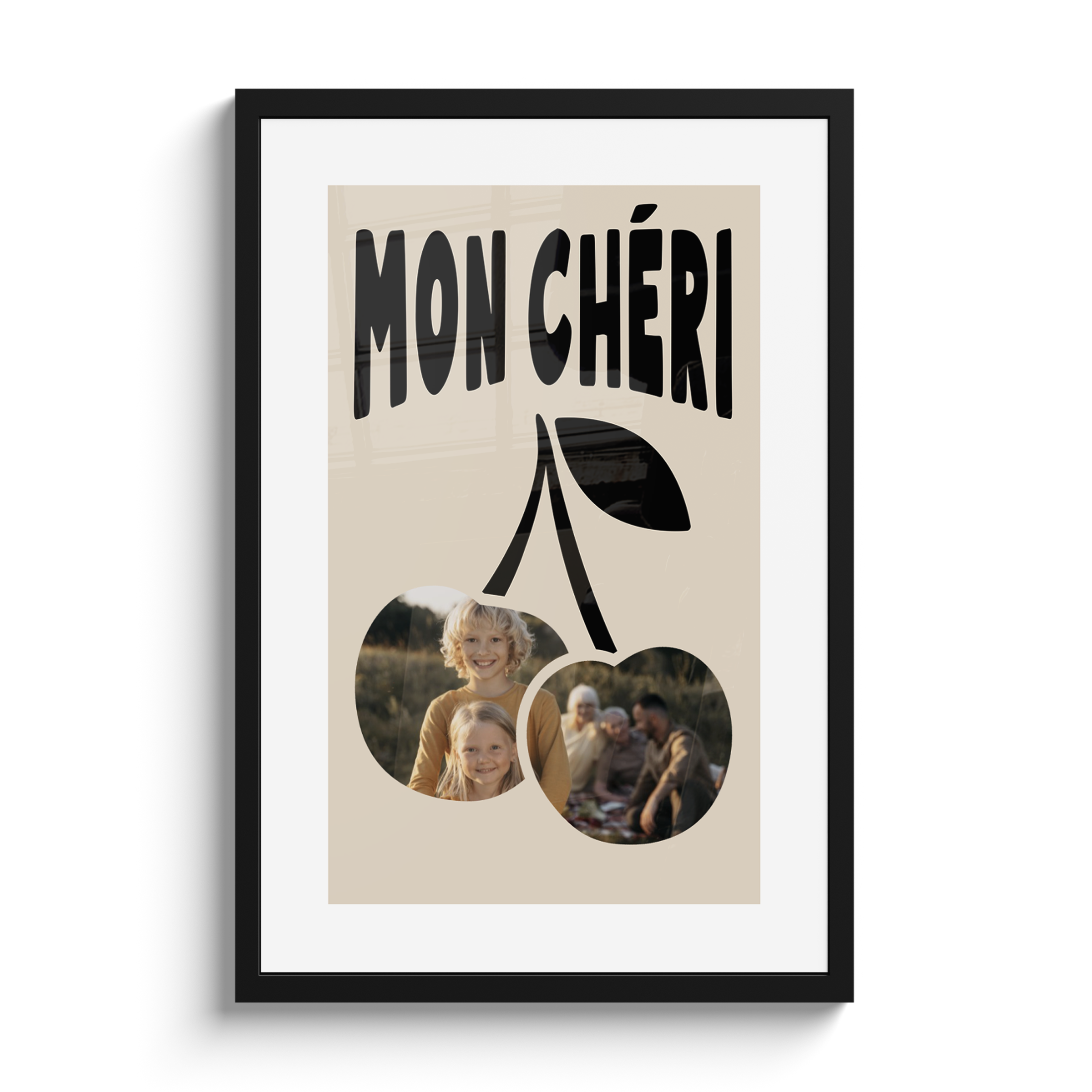 Poster mit Rahmen – Mon Cheri