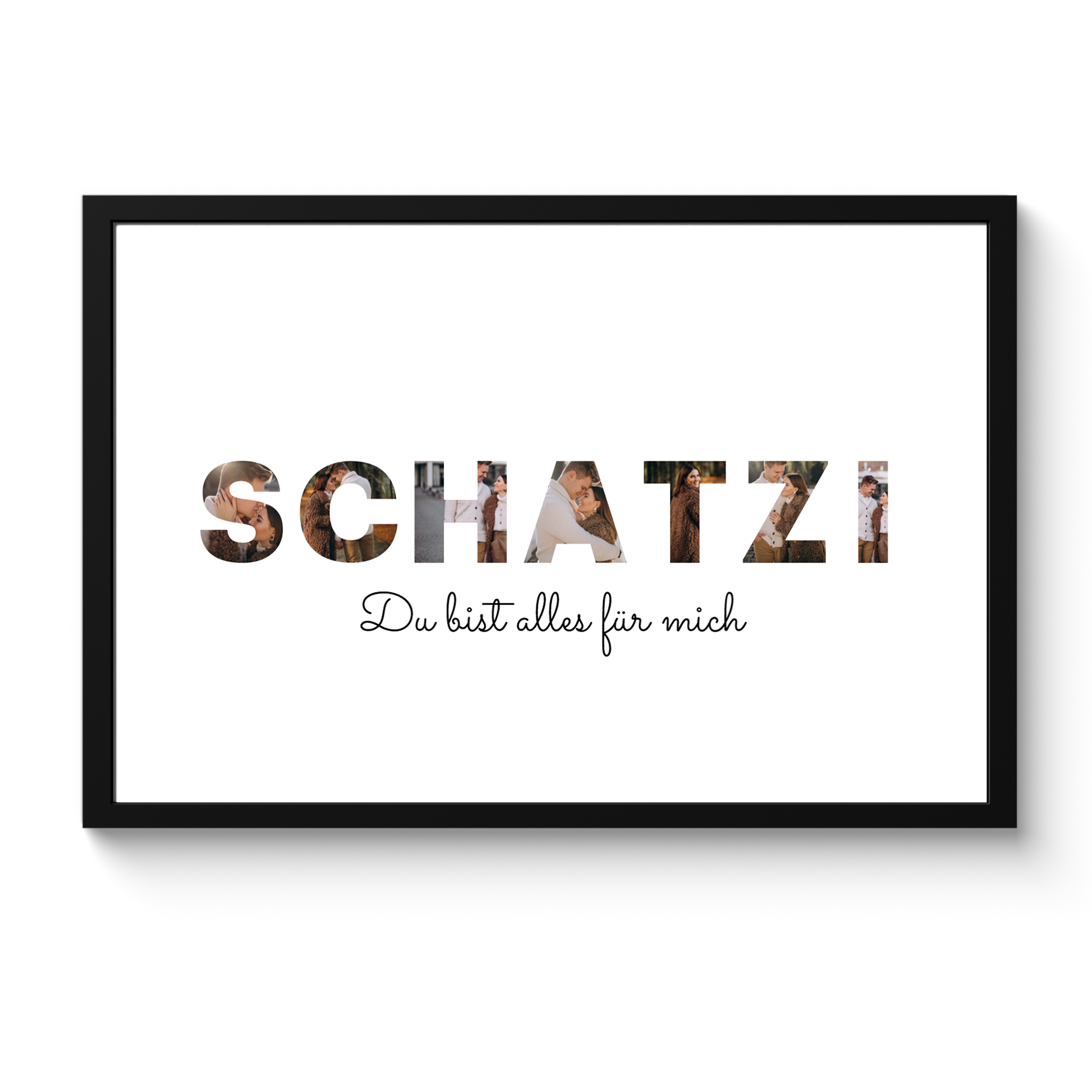 Poster mit Rahmnen Schatzi